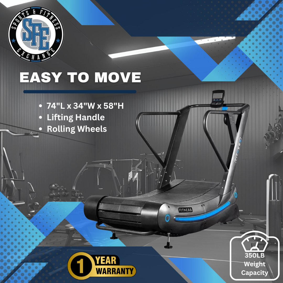 SFE Air Runner Pro Curved Treadmill (NEW)SFE Air Runner Pro Curved Treadmill – Self-Powered, 7-Resistance Levels, Commercial Grade
