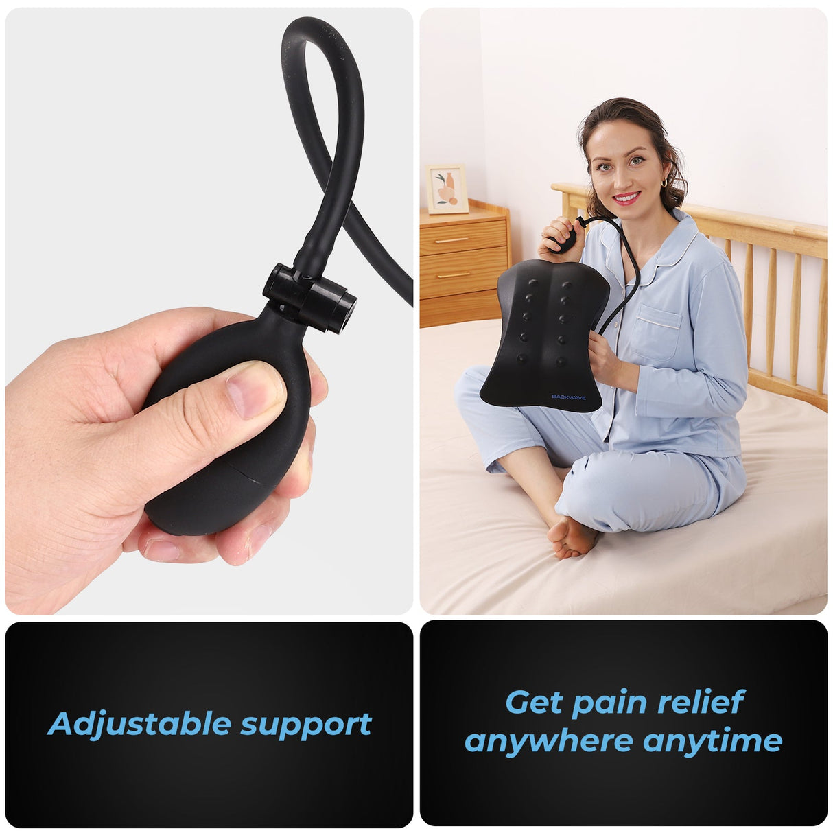 BackWave Back Stretcher & Massager – Adjustable Spine Support for Pain Relief, Posture Correction & Flexibility