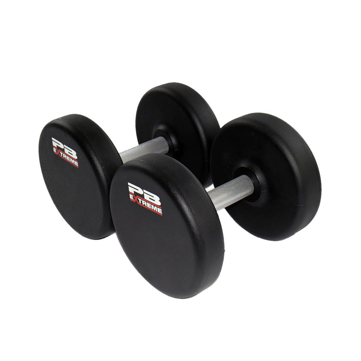 PB Extreme Urethane Dumbbell Pairs – Durable Solid Steel with Chrome Knurled Handles