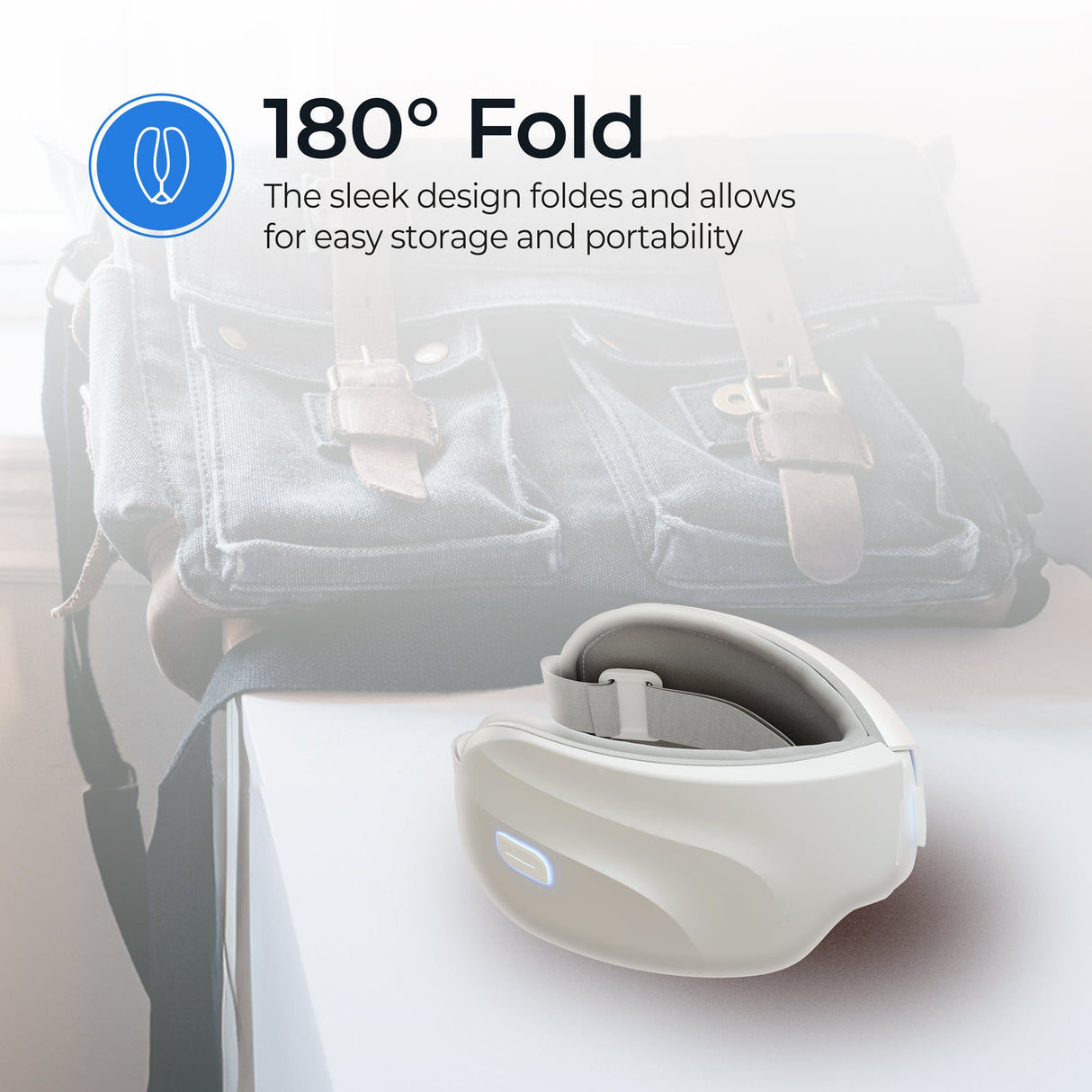 EYE-C Heated Eye Mask for Dry, Tired Eyes – Portable Eye Soothing & Relaxation Therapy for Home, Travel & Office