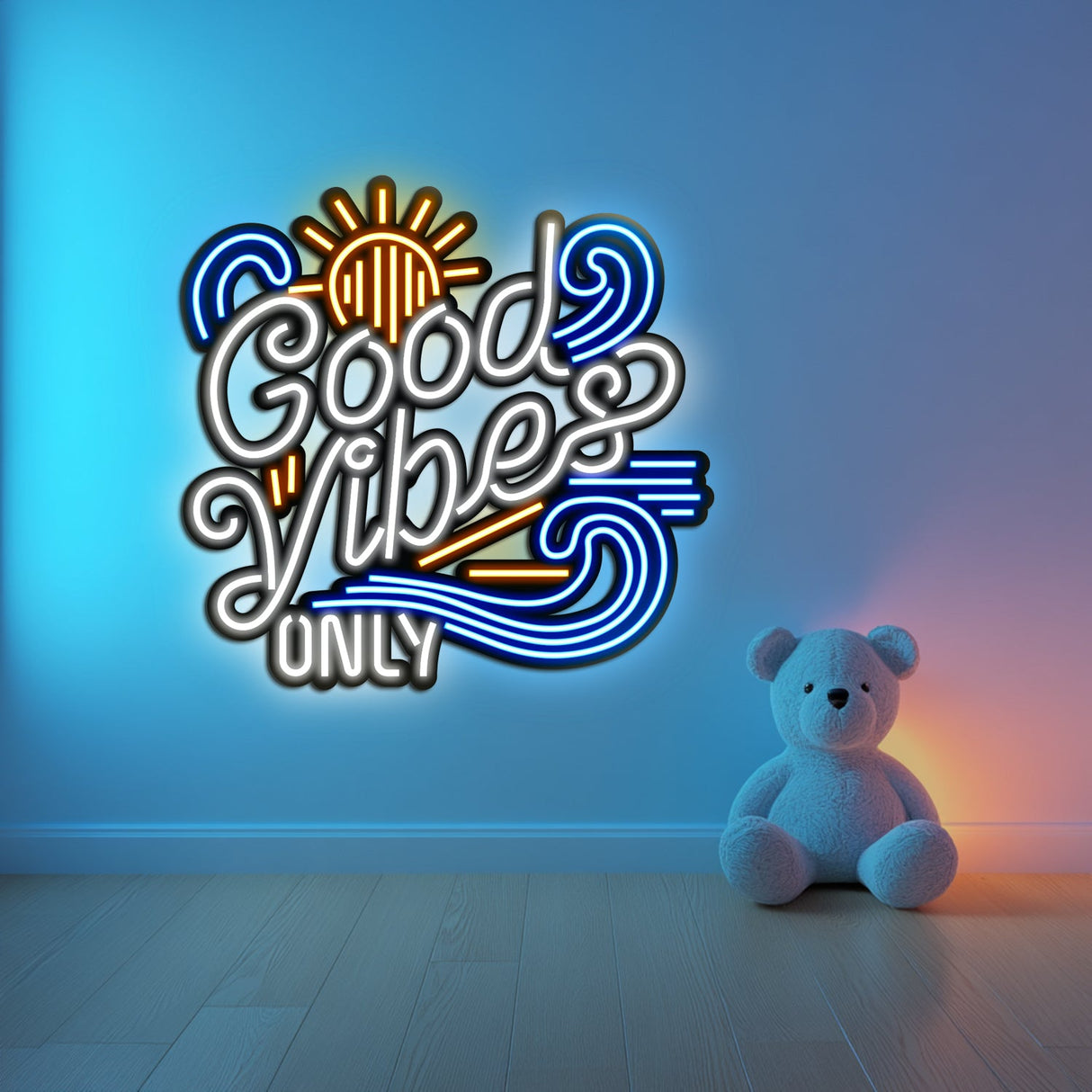 Good Vibes Only LED Neon Sign – Custom Metal Wall Art for Home, Office & Events (LN0086)