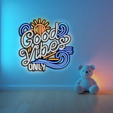 Good Vibes Only LED Neon Sign – Custom Metal Wall Art for Home, Office & Events (LN0086)