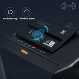 Light Commercial Folding Treadmill - Muscle D Fitness - LED Display - Heart Rate Monitor - Safety Clip