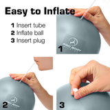 9 Inch Small Exercise Ball for Stability, Barre, Pilates, Yoga, and Balance (Electric Blues)
