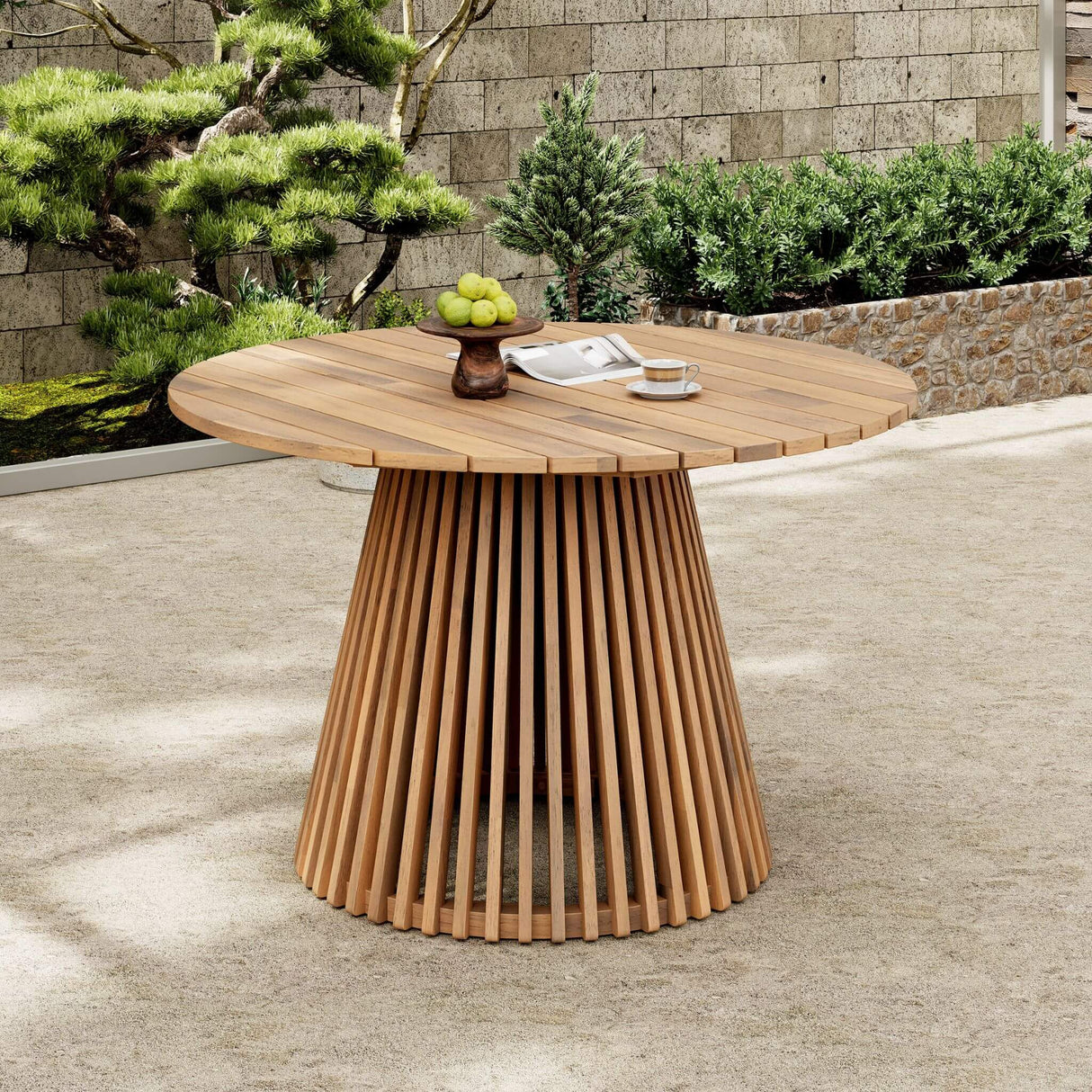 Premium 5-Piece Acacia Wooden Outdoor Furniture Patio Set With Dining Chairs And Table (SAK70445)