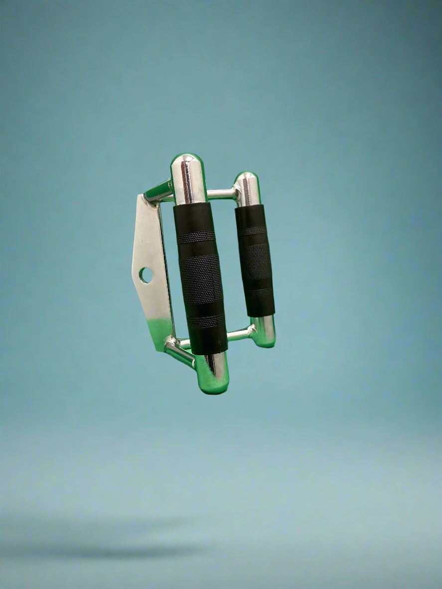 SFE Double D-Handle Cable Attachment – Chrome Steel with Non-Slip Rubber Grips for Rows & Pulldowns (Universal Fit)