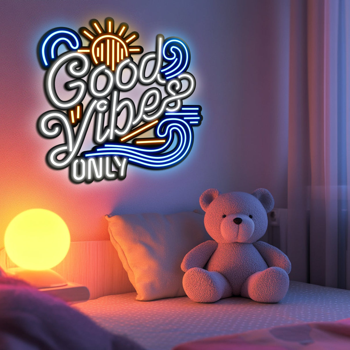 Good Vibes Only LED Neon Sign – Custom Metal Wall Art for Home, Office & Events (LN0086)