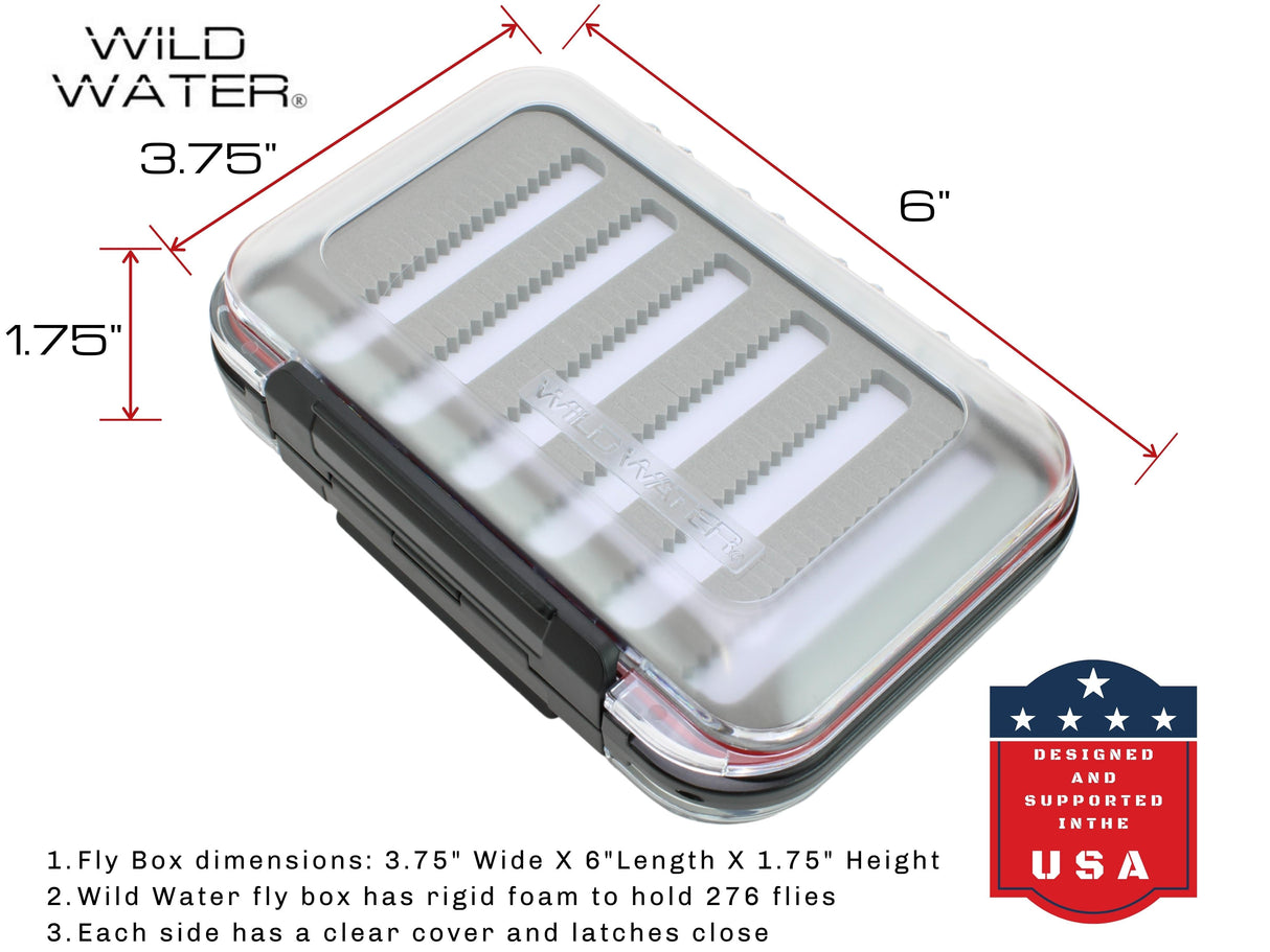 Nymph Fly Assortment, 48 Flies | 2 Sided Fly Box | Wild Water Fly Fishing