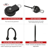 Adjustable LAT Pulley System – Cable Machine Attachment for Tricep Pulldown, Bicep Curl, and Home Gym Workouts