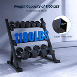 SFE 48" 3-Tier Dumbbell Rack – Heavy-Duty Steel Weight Storage Shelf, 1000 LB Capacity
