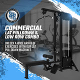 SFE Lat Pulldown & Low Row Machine Combo – Dual Function Strength Trainer with 250lb Weight Stack