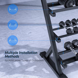 SFE 48" 3-Tier Dumbbell Rack – Heavy-Duty Steel Weight Storage Shelf, 1000 LB Capacity