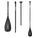 NIXY 3-Piece Adjustable 12K Carbon Fiber SUP Paddle – Ultra-Light Full Carbon Pro Paddle with Carry Bag (175–215cm)