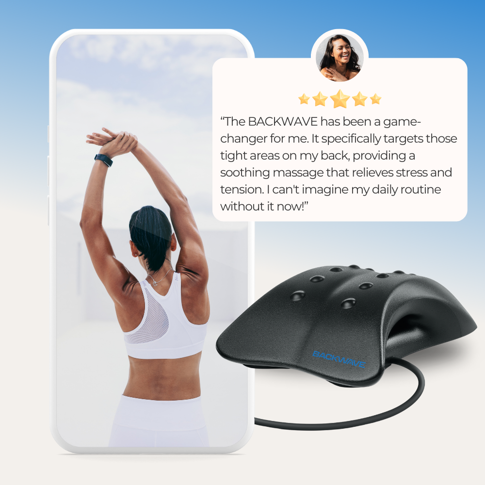 BackWave Back Stretcher & Massager – Adjustable Spine Support for Pain Relief, Posture Correction & Flexibility