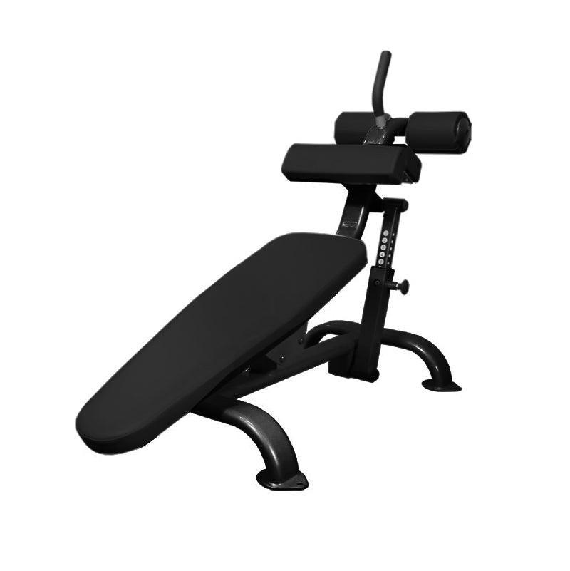 Adjustable Decline Bench by Muscle D Fitness - Commercial Upholstery, 11 Gauge Steel Silver/Black