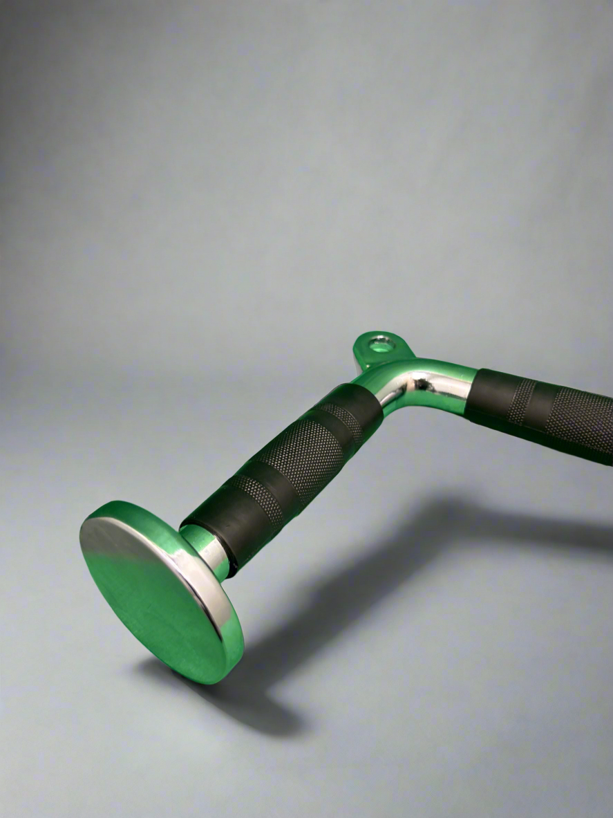 SFE 14" Chromed Triceps Press-Down Bar – Knurled Grip Cable Attachment for Home Gym & Smith Machines