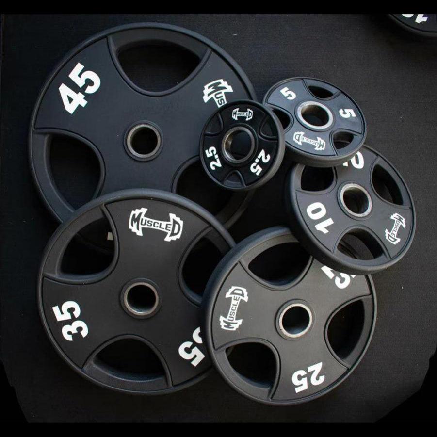 Urethane Olympic Weight Plates – Muscle D Fitness (Pairs & Sets)