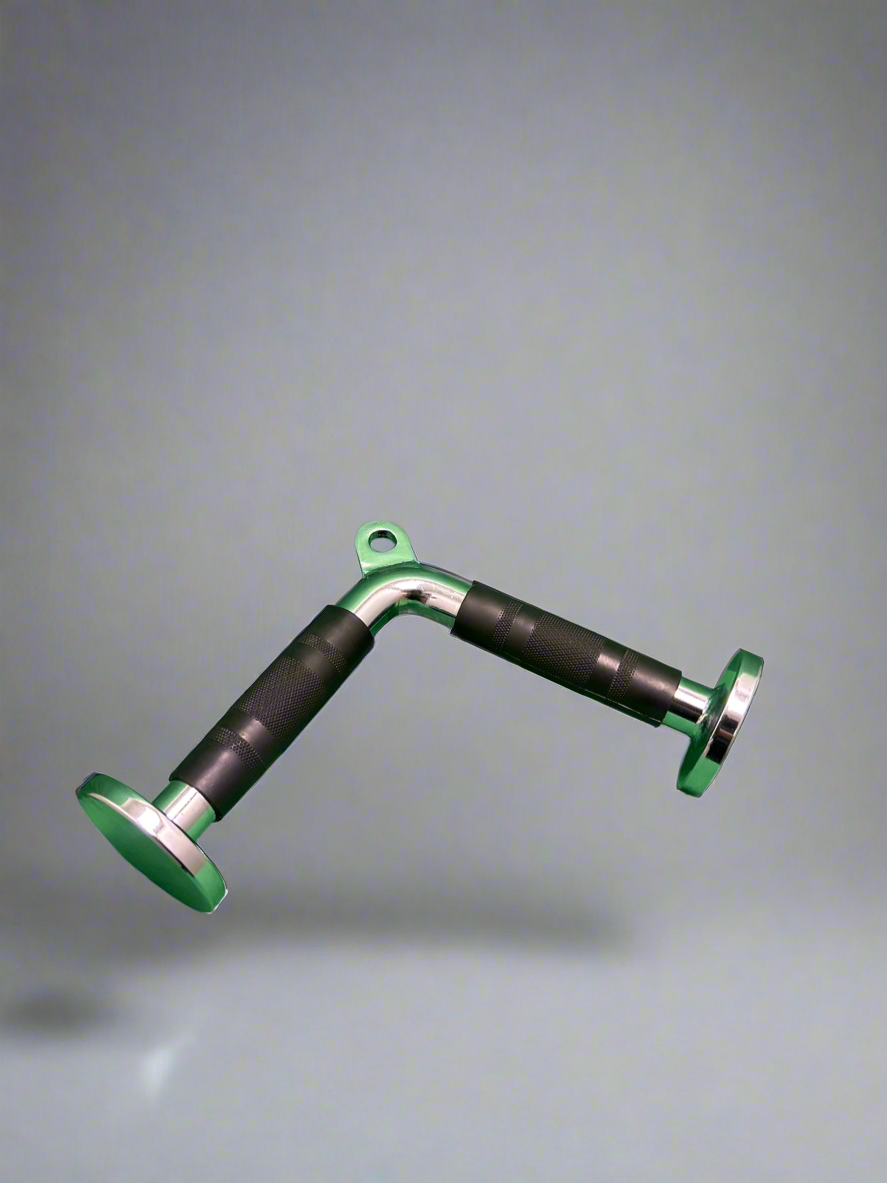 SFE 14" Chromed Triceps Press-Down Bar – Knurled Grip Cable Attachment for Home Gym & Smith Machines