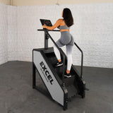 Light Commercial Stair Climber - Muscle D Fitness - Stepmill - LED Display - Heart Rate Monitor - Heavy Duty Chain Drive