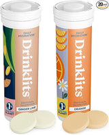 Daily Hydration, Vitamins, Electrolyte Tablets, Ginger-Lime and Orange, 2 Pack (20 Servings)