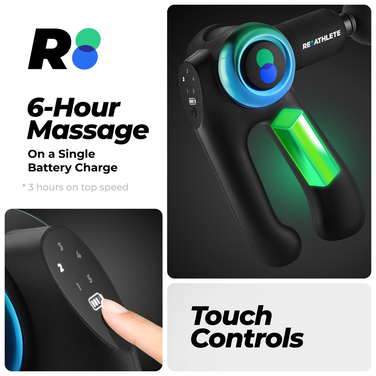 DEEP4s Percussion Massage Gun – Deep Tissue Handheld Massager for Pain Relief, Muscle Recovery & Knot Release