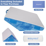 EASYNEST 10-in-1 Bed Wedge Pillow Set – Adjustable Back Support, Acid Reflux Relief, Leg Elevation & Post-Surgery Comfort