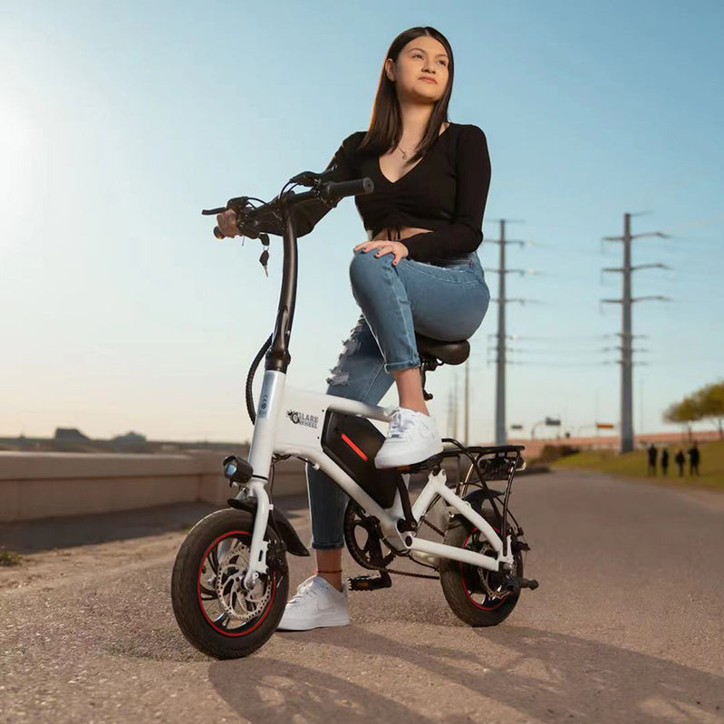 GlareWheel 12'' Foldable Electric Bike Urban Fashion X5 Black