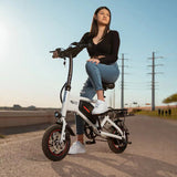 GlareWheel 12'' Foldable Electric Bike Urban Fashion X5 Black