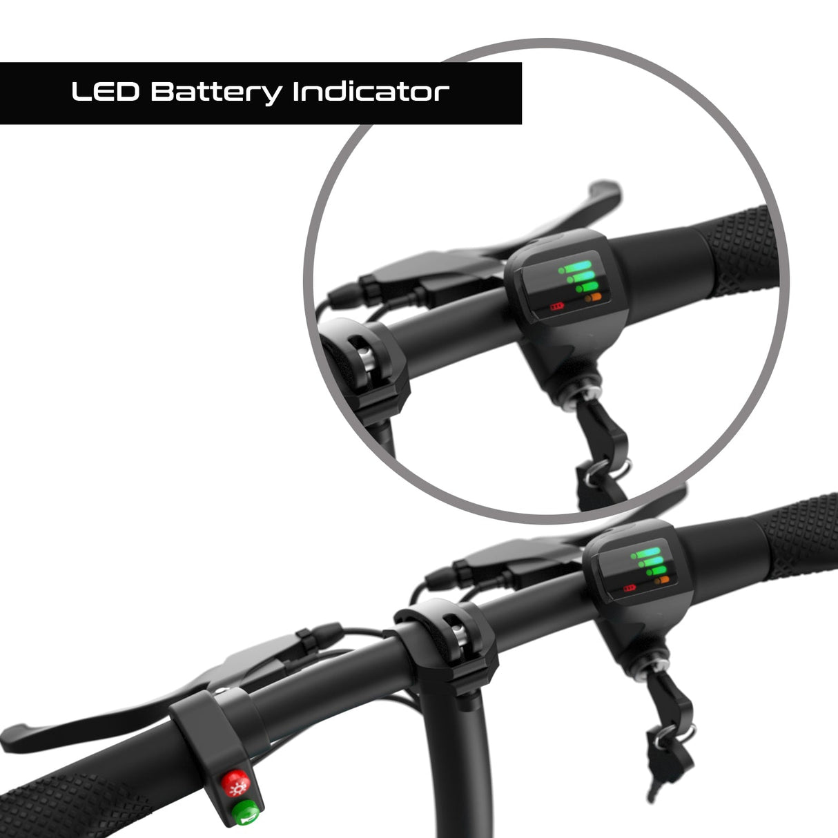 GlareWheel 12'' Foldable Electric Bike Urban Fashion X5 Black