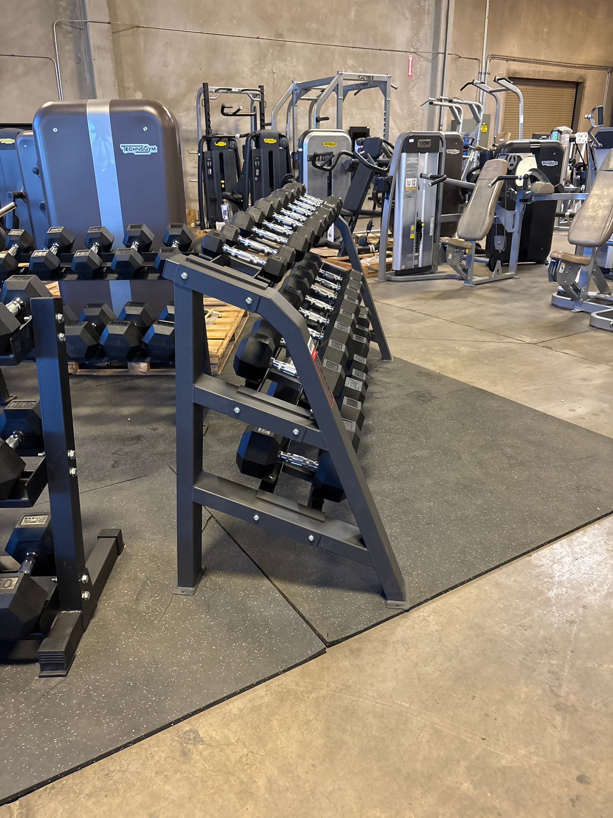 SFE Commercial 3-Tier Dumbbell Rack – Holds 15 Pairs, Heavy-Duty Steel Frame for Gym Storage