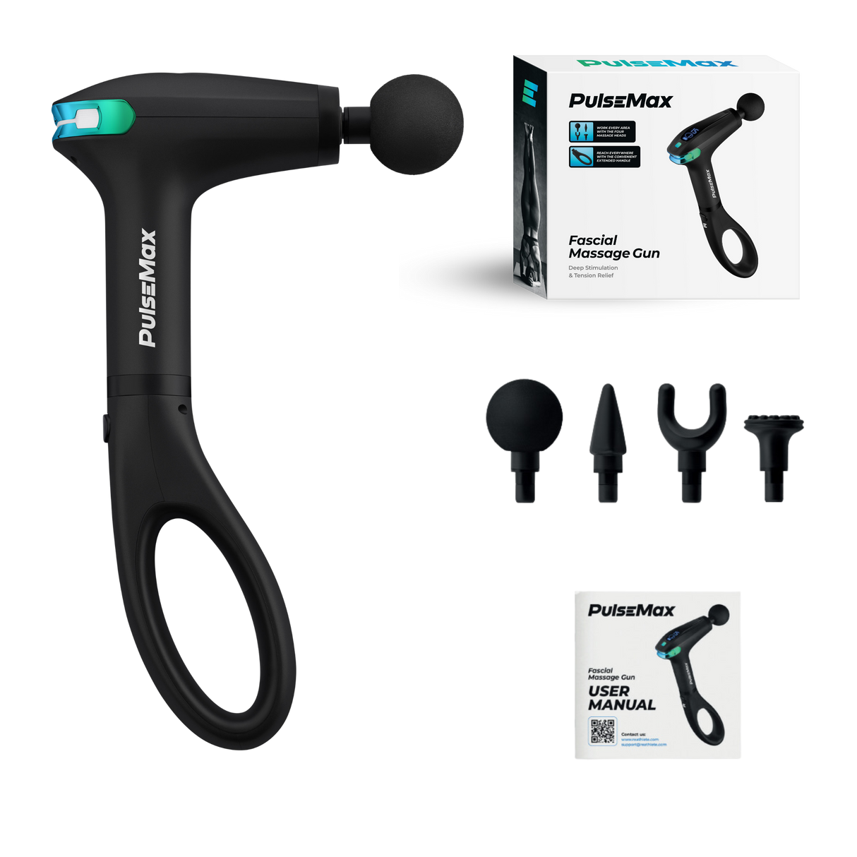 PulseMax Portable Deep Tissue Massage Gun – Handheld Percussion Massager for Muscle Recovery, Pain Relief & Circulation