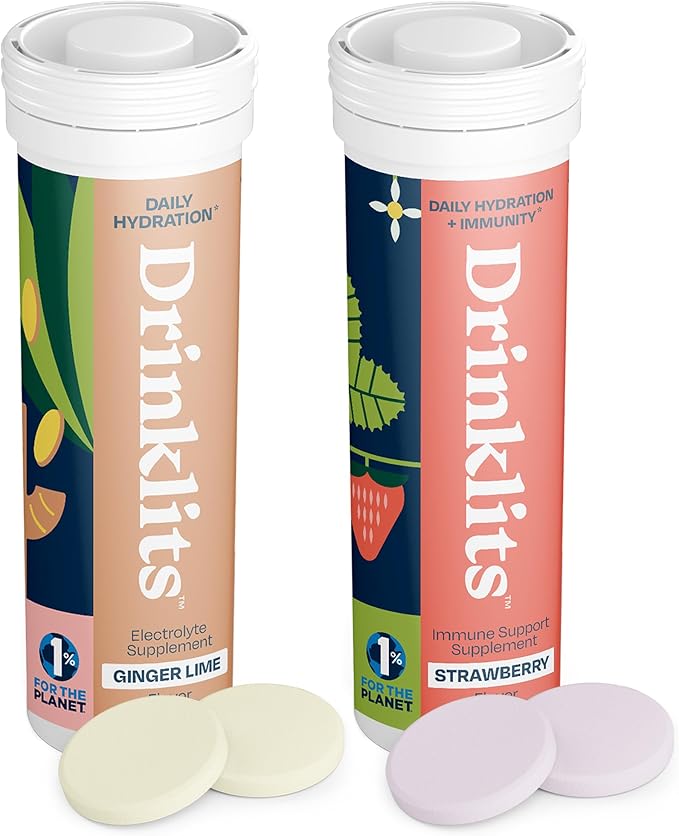 Ginger-Lime Daily Hydration & Strawberry Daily Immune Support (2) Tube