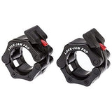 SFE Lock-Jaw Olympic Barbell Collars – Quick-Release 2" Bar Clamps for Secure Weight Lifting, Black (Pair)