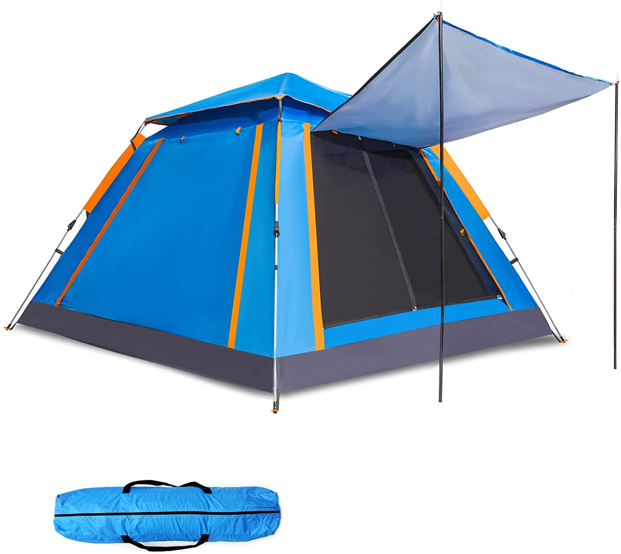 GlareWheel Instant Pop Up Tent 5 Person Blue
