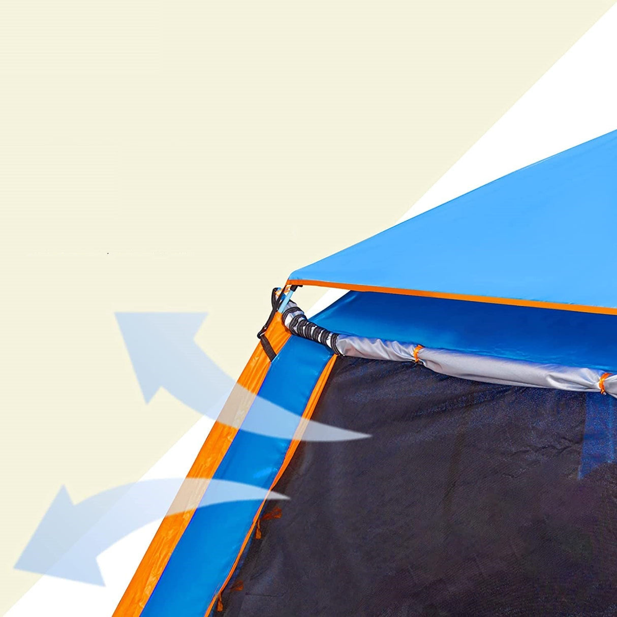 GlareWheel Instant Pop Up Tent 5 Person Blue