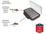 Nymph Fly Assortment, 48 Flies | 2 Sided Fly Box | Wild Water Fly Fishing