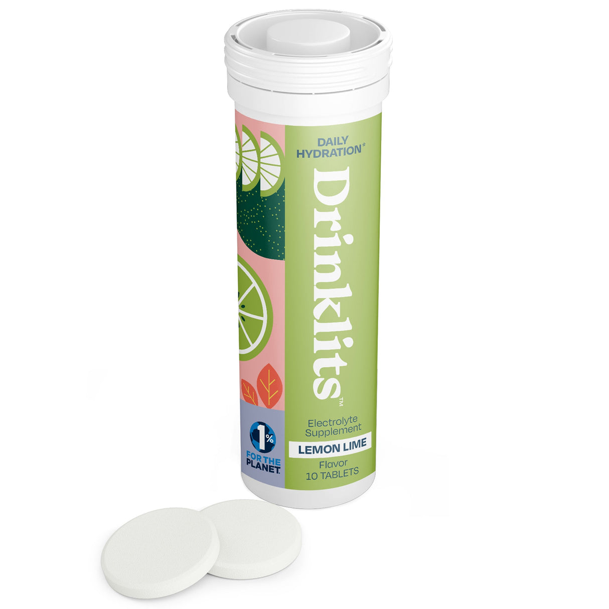 LEMON-LIME Electrolyte Tablets for Daily Hydration (8 Tubes, 80 Servings)