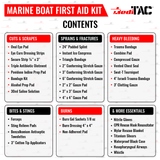 Fully Stocked Marine First Aid Medical Kit in Lightweight Waterproof Case
