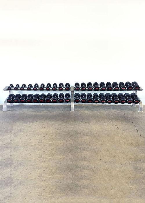 Three Tier 12 Pairs Dumbbell Rack - Muscle D Fitness - Commercial Grade 3 Tier Dummbbell Rack