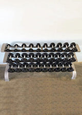 Three Tier 15 Pairs Dumbbell Rack - Muscle D Fitness - Commercial Grade 3 Tier Dummbbell Rack