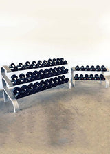 Three Tier 9 Pairs Dumbbell Rack - Muscle D Fitness -  Commercial Grade 3 Tier Dummbbell Rack