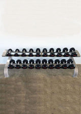 Two Tier 10 Pairs Dumbbell Rack - Muscle D Fitness - Durable 2 Tier 10 Pairs Dumbbell Rack