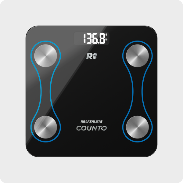 COUNTO Smart Body Scale – Digital Bluetooth Scale with Body Composition Analyzer, App Sync, Athlete & Baby Mode