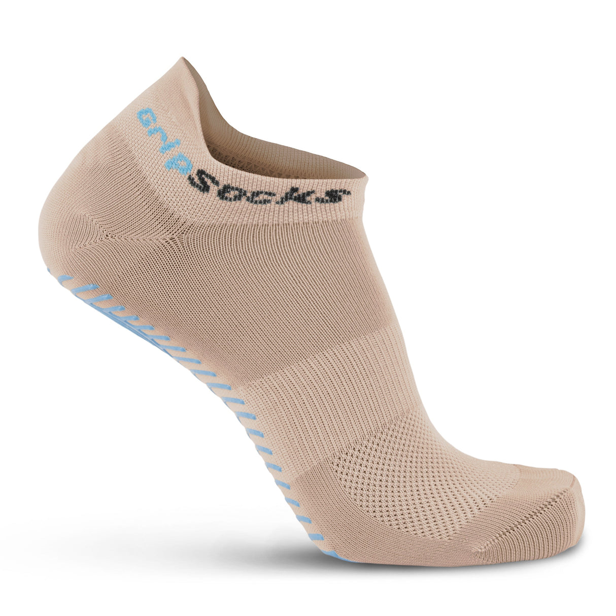 Beige Ankle Grip Socks