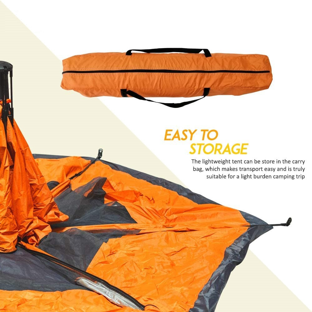 GlareWheel Instant Pop Up Tent 4 Person Orange