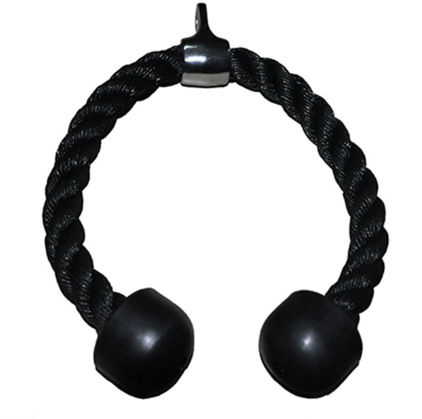 SFE Deluxe Tricep Rope – Heavy-Duty Cable Attachment for Pressdowns, Curls, Kickbacks & Core Workouts (Rubber Grip Handles)