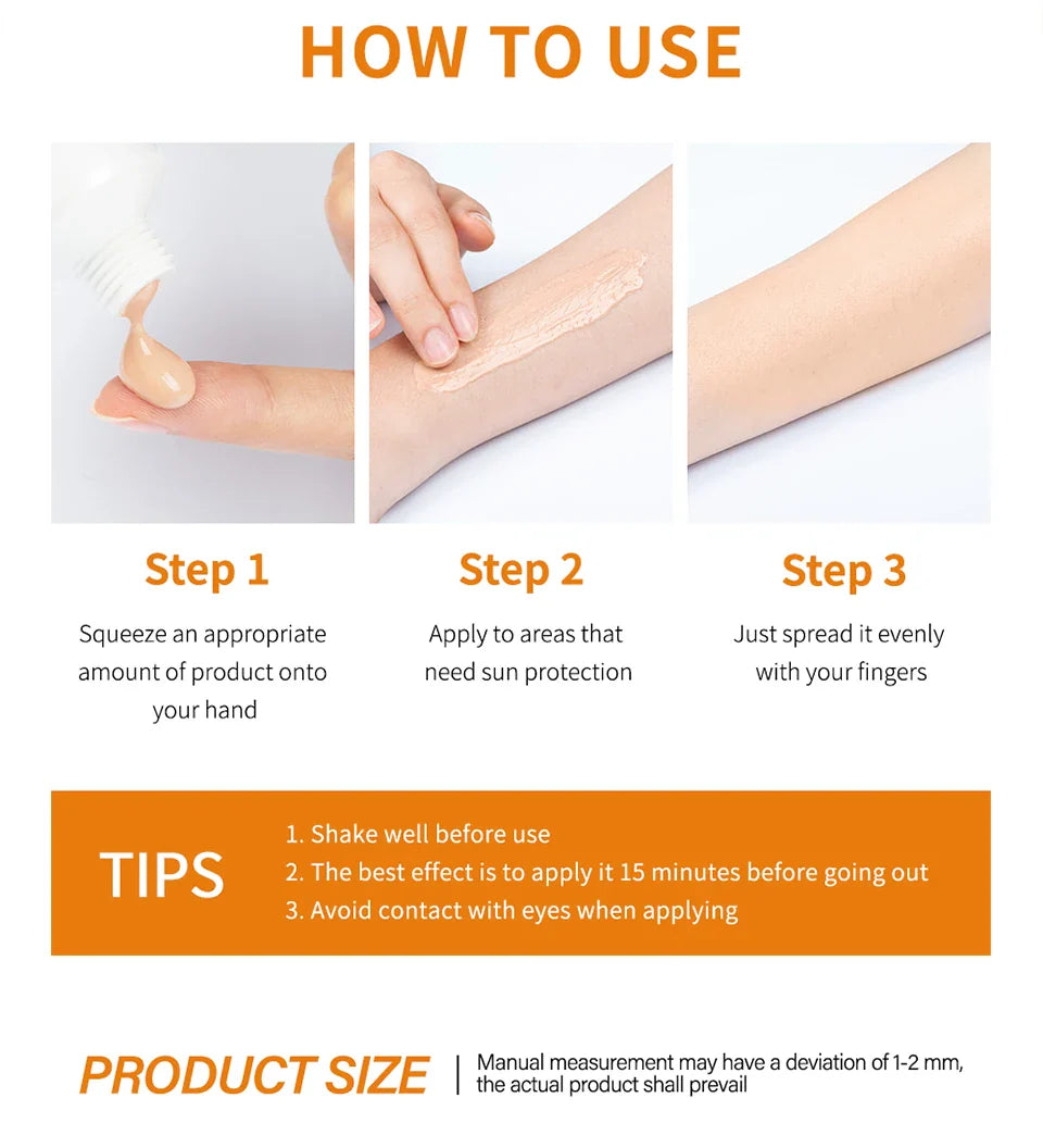 SPF40 Tinted Moisturizing VC Sunscreen Skin Protection Refreshing Makeup Sunscreen Cream UV Anti-aging Resistance Sunscreen