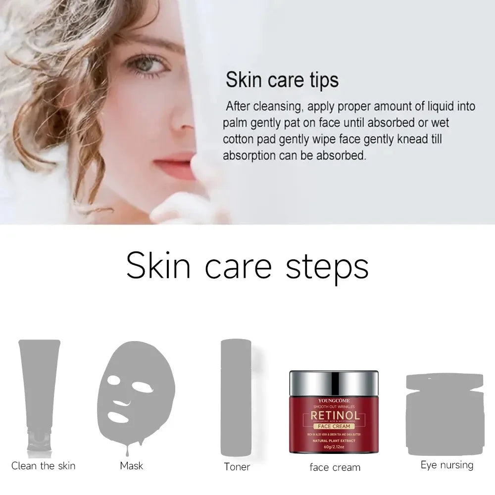 Retinol Lifting & Firming Face Cream – Anti-Aging, Moisturizing, Brightening Skincare for All Skin Types (1/3 PCS – 30g/60g)