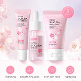 5/3pcs/Set Sakura Skin Care Sets Face Cream Serum Toner Facial Cleanser Sunscreen Eye Cream Gift Box Face Skin Care Set Product