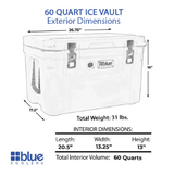 60 Quart Ice Vault Roto-Molded Cooler